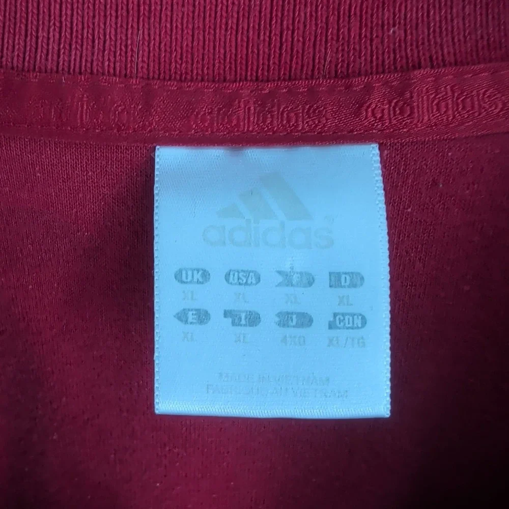 Washington State Cougars Football Adidas Mens Red Pullover Polo Shirt Size XL‎